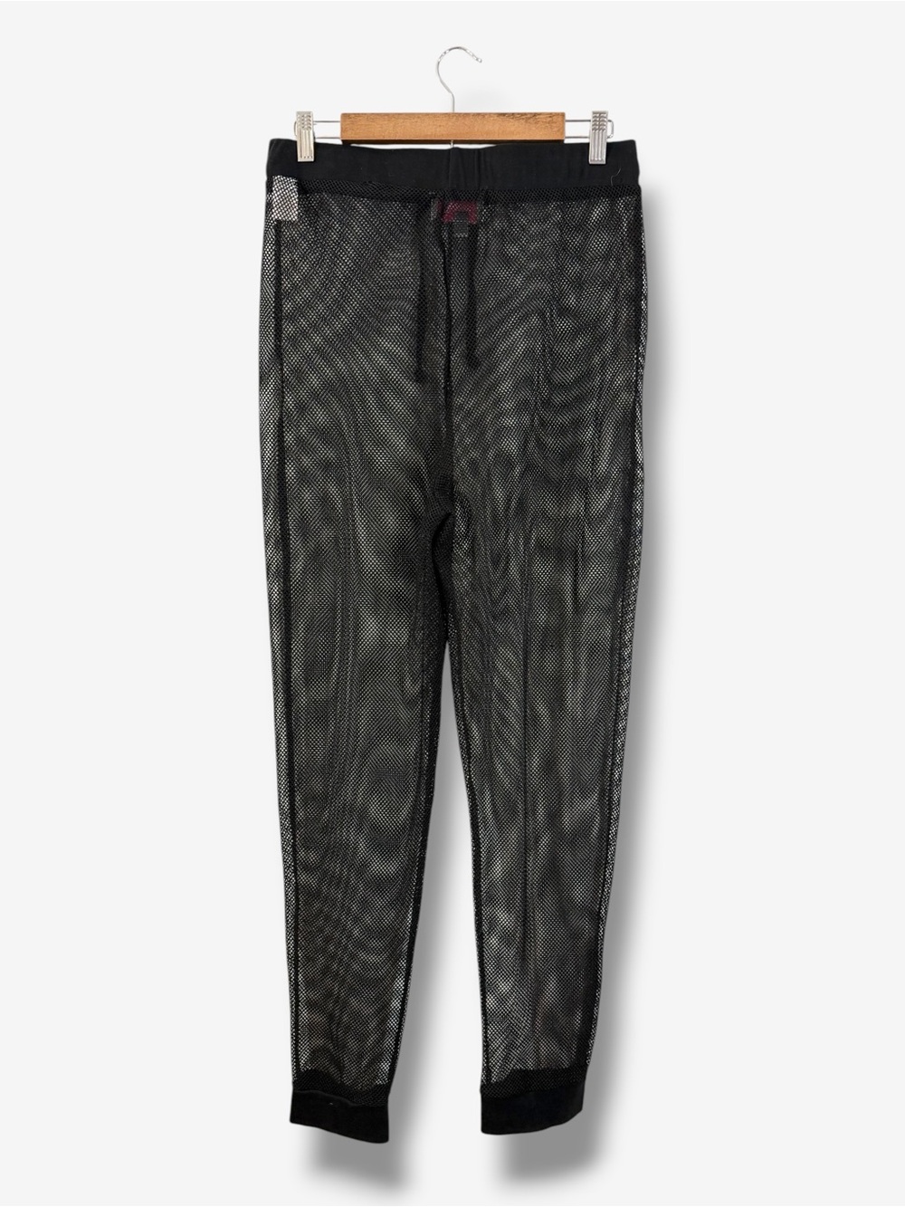 Forcynthia Beach Black Mesh Pants Size L Swim Cover Drawstring Vacation Resort - Picture 6 of 9